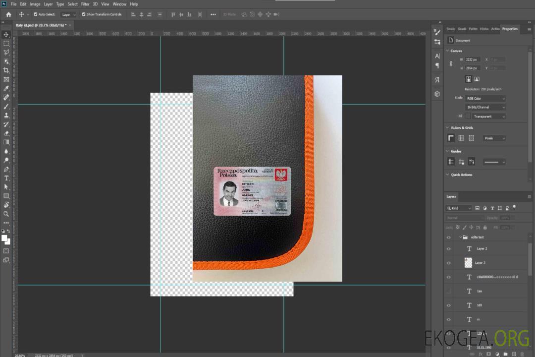 Pologne ID photolook AVANT template Pologne ID photolook AVANT template